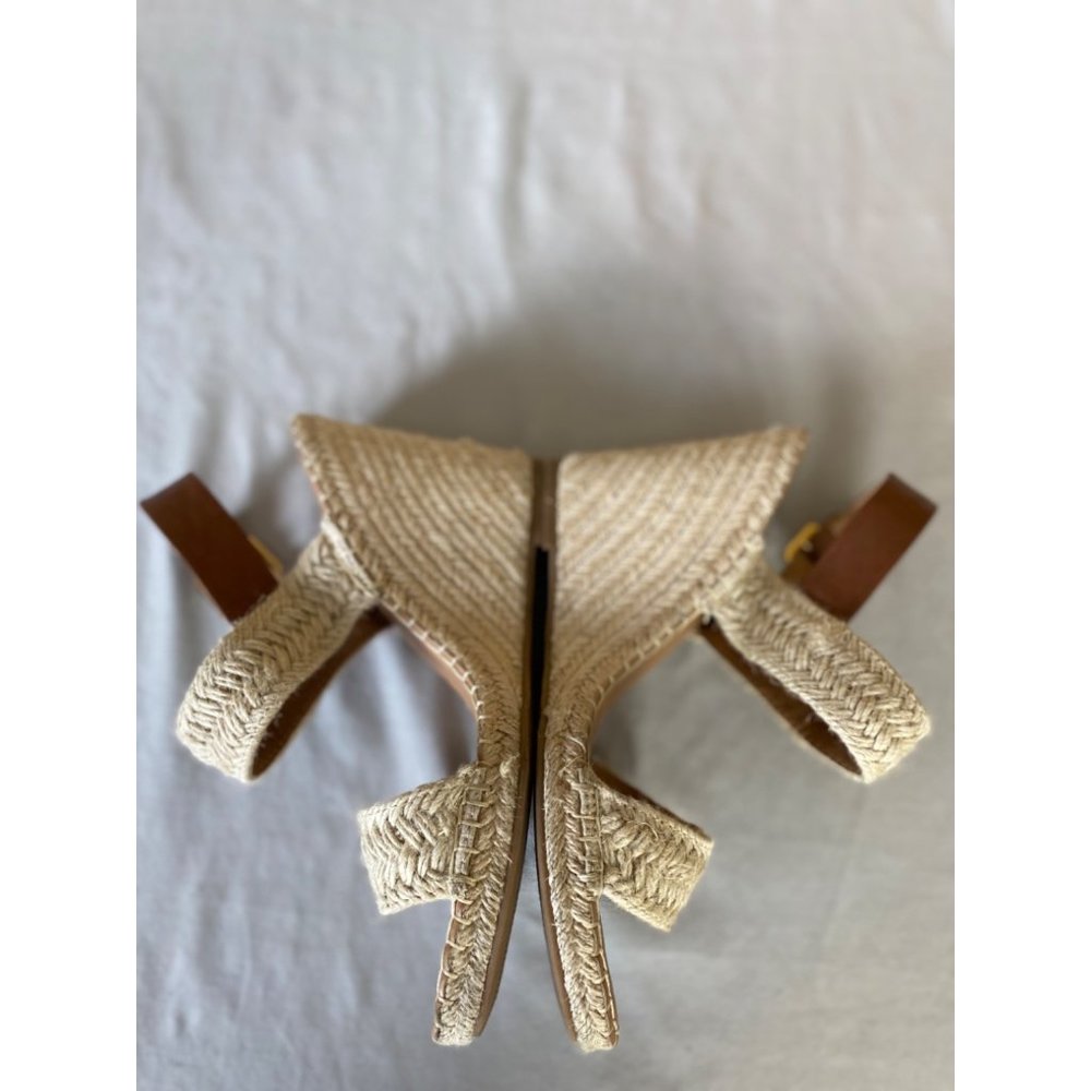 Steve Madden Tan Brown Wedge Ankle Strap Sandals Size 9 - Picture 3 of 9